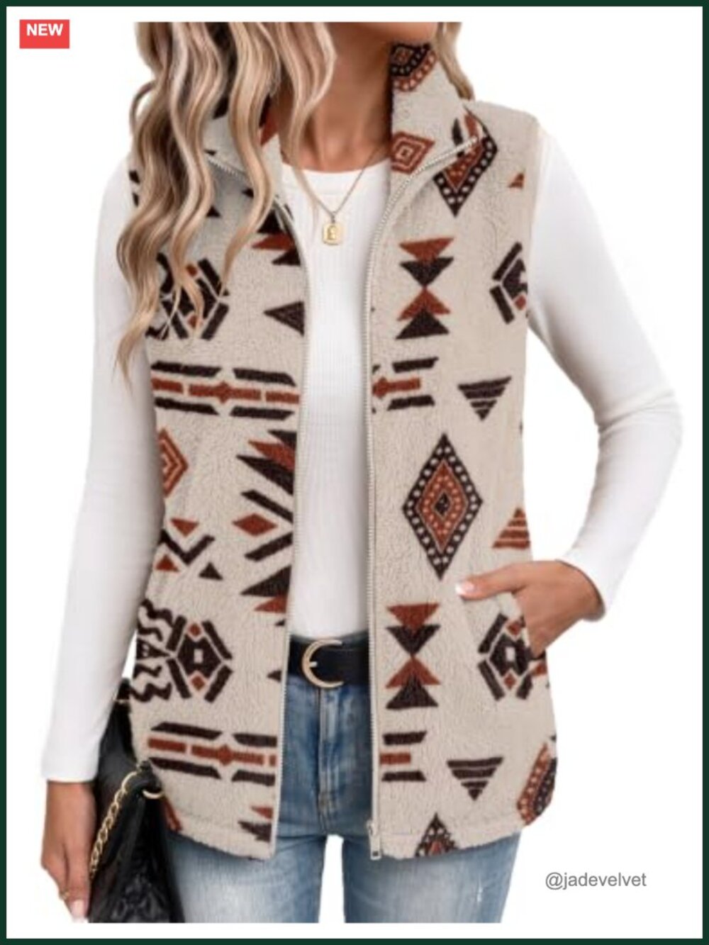 Zeagoo Women's Sleeveless Sherpa Fleece Zip Up Vest Fall Winter